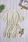 Stripes Ruffle Short Dress