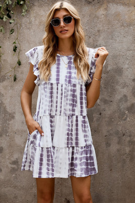 Magic Maker Grey Multi Tie Dye Dress