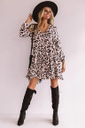 Leopard Tiered Babydoll Dress