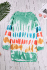 Fashion Tie Dye Long Sleeve Sweatshirt Dress
