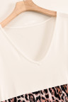Colorblock Leopard Cotton Blend Casual Maxi T-shirt Dress
