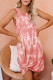 Orange Tie Dye Knit Tank Dress