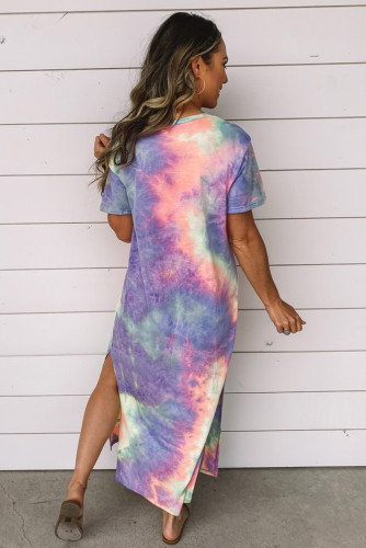 Blue Tie Dye Maxi Dress