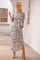 Casual Leopard Maxi Dress with Slits