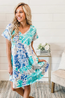 Remain the Same Blue Tie Dye Dress