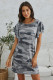 Gray Pile Of Sleeves Camouflage Dress