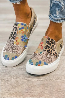 Animal Floral Print Splicing Cloth Shoes Sneakers