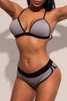 Gray Sports Swimming Bikini Set