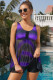 Purple Tie Dye Ombre Swimdress Tankini Set