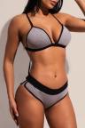 Gray Sports Swimming Bikini Set