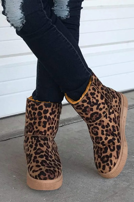 Leopard Print Snow Boots