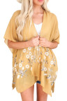 Yellow Spring Daisy Woven Kimono