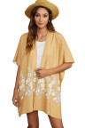 Yellow Spring Daisy Woven Kimono