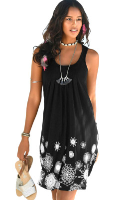 Black Beachtime Sleeveless Beach Dress