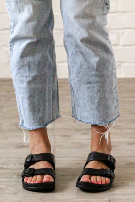 Black Girl Buckle Sandals