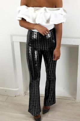 Basic Micro Elastic Sequin Pants