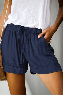 Dusty Blue Strive Pocketed Tencel Shorts