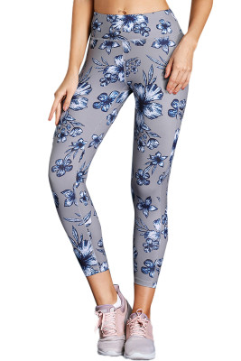 High Waist Yoga Sport Leggings with Floral Print