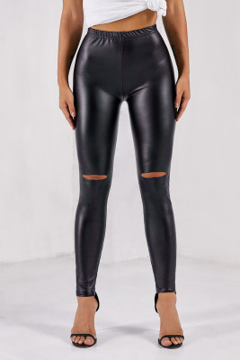 Black Skinny Faux Leather Leggings