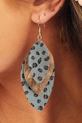Leopard Multi-Layered Leaf Shape Earrings