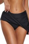 Plus Size Black Skirted Swim Bikini Bottom