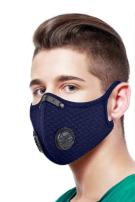 Double Air Breathing Valve Sky Blue Anti Flu Mask