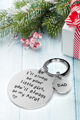 Daddy Always Be My Hero Keychain From Daughter Pendant Keychain