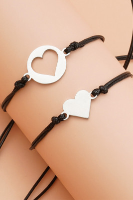 Stainless Steel Hollow Butterfly Braided Bracelet