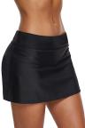 Plus Size Black Skirted Swim Bikini Bottom