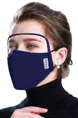 Blue Dustproof Windproof Outdoor Eyes Shield Face Mask with 2 Filters