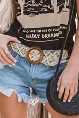 Bohemian Hollow Out Crochet Woven Buckle Belt