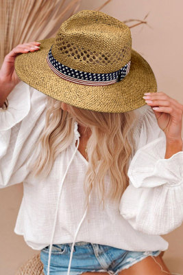 Wide Brim Straw Sun Visors Outdoor Panama Hat