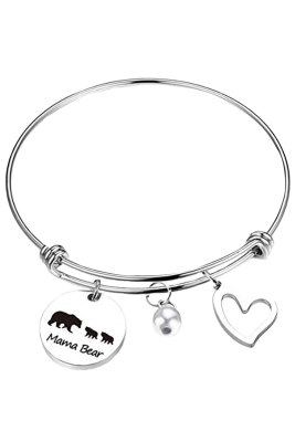 Three Bears Beading Silvery Adjustable Bracelet