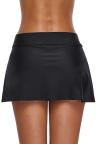 Plus Size Black Skirted Swim Bikini Bottom