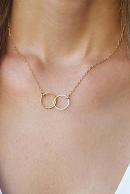 Fashion Goldedn Circles Pendant Necklace