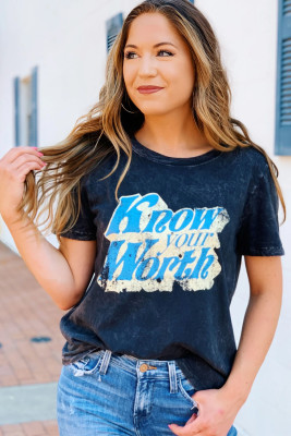 Vintage Know Your Worth Graphic T-Shirt