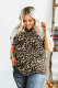 Raglan Sleeve Leopard Plus Size Tee