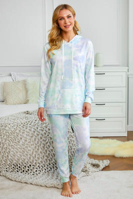 Retro Fantasy Grape Burst Tie Dye Hoodie Set