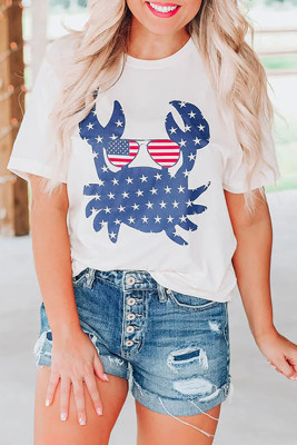 American Flag Crab Graphic Tee