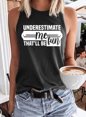 Women's Tank Tops Letter Print Top