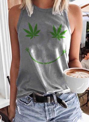 Women's Tank Tops Leaf Print Top