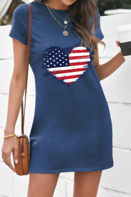 Women's Dresses Flag Heart-shaped Mini Dress
