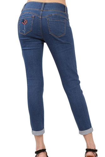 Women's Jeans Flag High Waist Slim Jeans