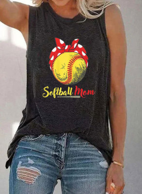 Women's Tank Tops Softball Print Cute Top