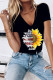 Women's T-shirts Flag Sunflower Print T-shirt