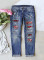 Women's Jeans Flag Low Waist Slim Jeans