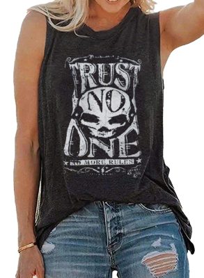 Women's Tank Tops Skull Print Top