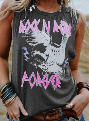 Women's Tank Tops Eagle Letter Print Top