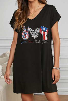 Women's Dresses Flag Heart-shaped Mini Dress