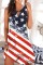Women's Dresses Flag Print Cutout Beach Mini Dress